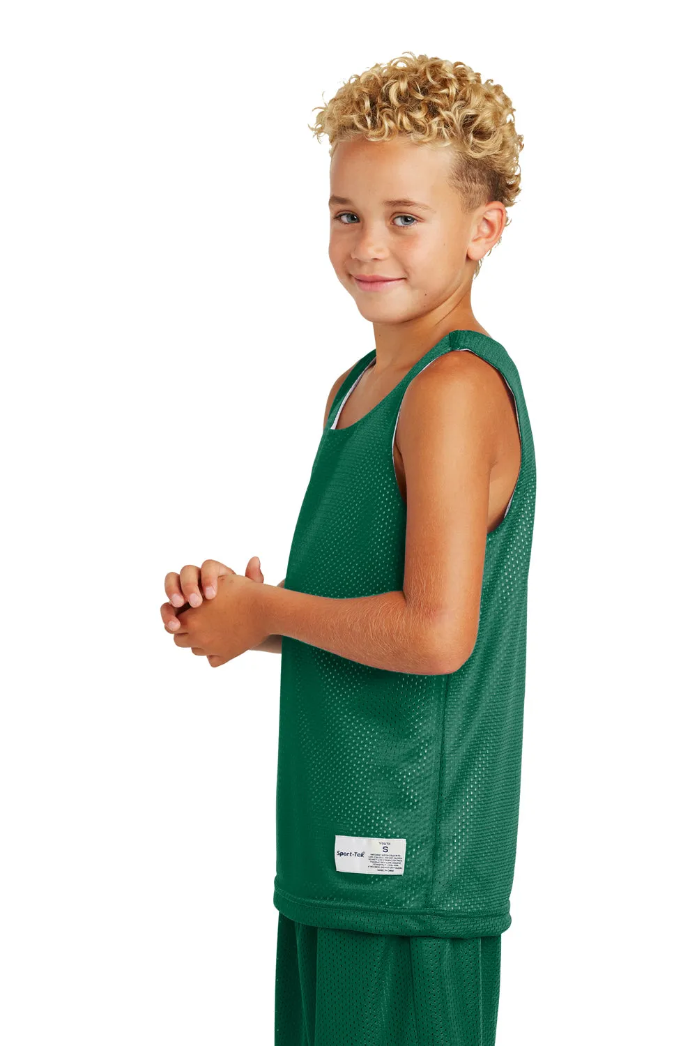 Sport-Tek Youth Reversible Mesh Moisture Wicking Tank Top - Kelly Green - Closeout Clothing Sport-Tek