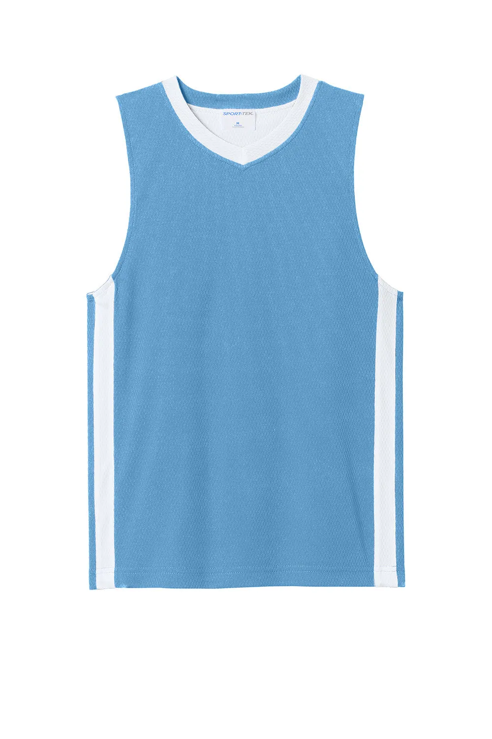 Sport-Tek Youth Rival Basketball Moisture Wicking Reversible Jersey Tank Top - Carolina Blue/White Clothing Sport-Tek
