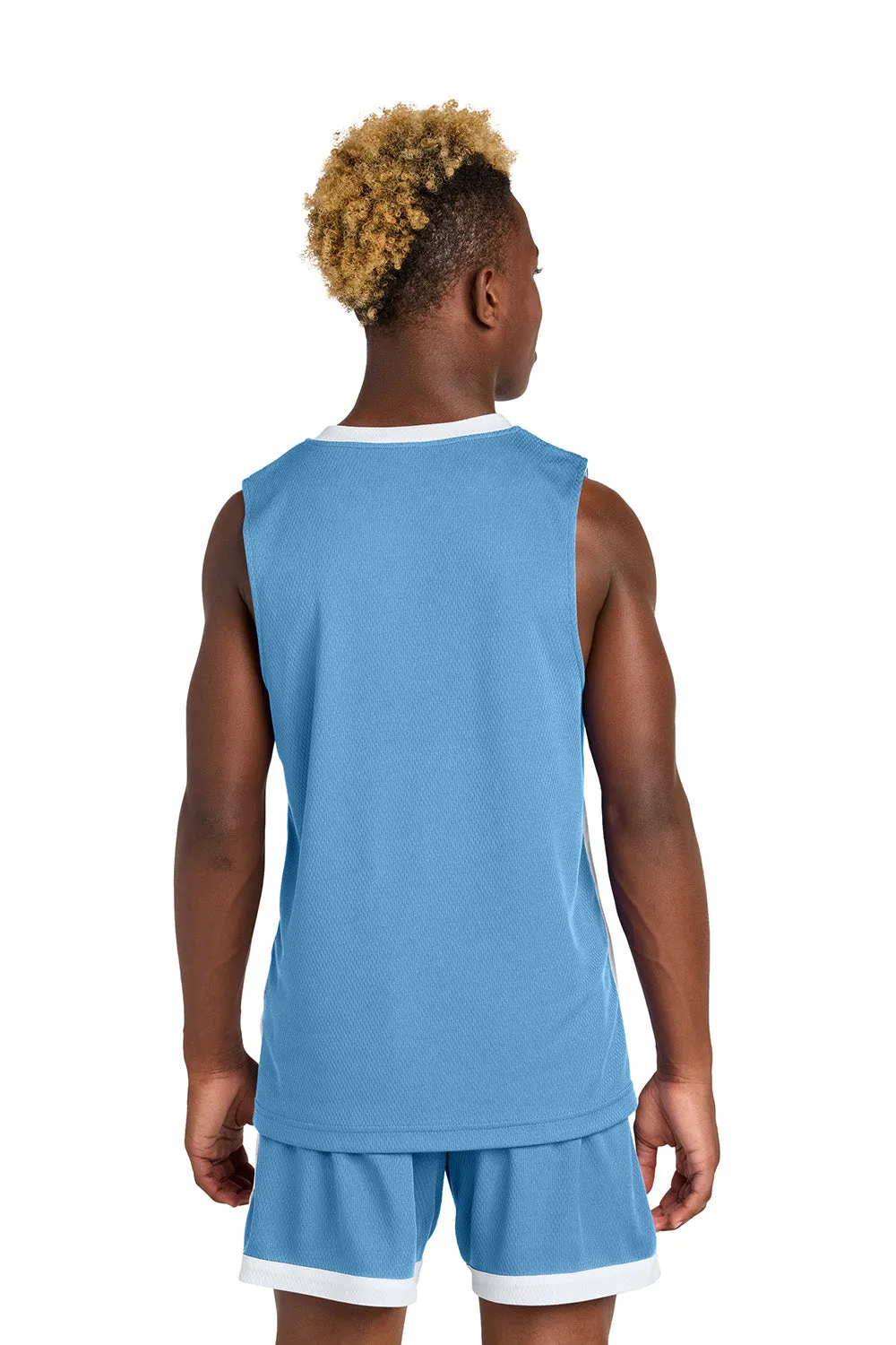 Sport-Tek Youth Rival Basketball Moisture Wicking Reversible Jersey Tank Top - Carolina Blue/White Clothing Sport-Tek