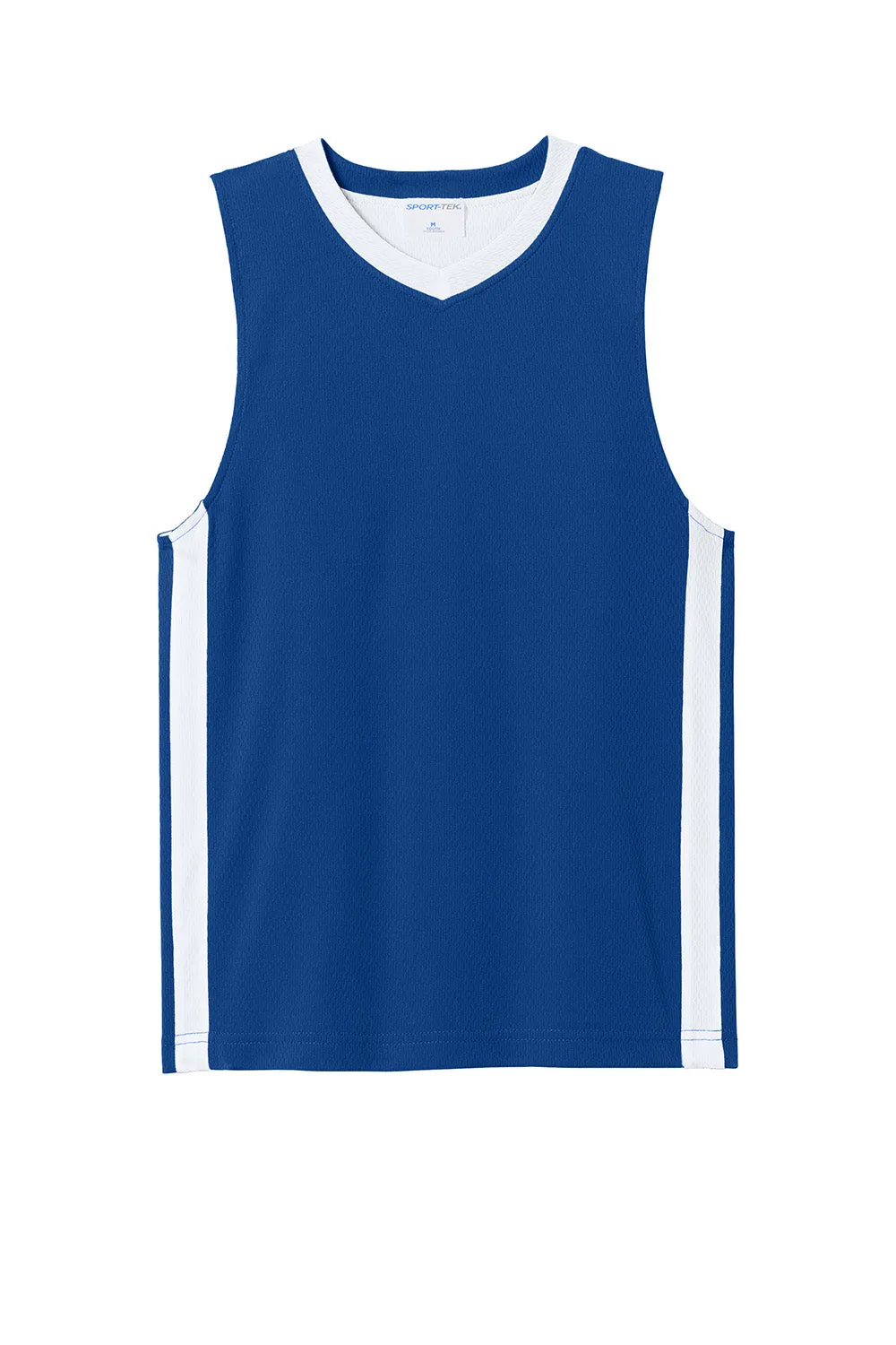 Sport-Tek Youth Rival Basketball Moisture Wicking Reversible Jersey Tank Top - True Royal Blue/White Clothing Sport-Tek