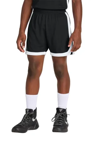 Sport-Tek Youth Rival Moisture Wicking Basketball Shorts - Black/White Clothing Sport-Tek