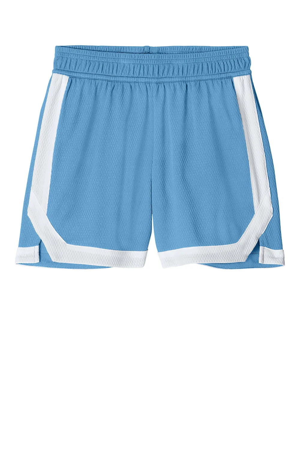 Sport-Tek Youth Rival Moisture Wicking Basketball Shorts - Carolina Blue/White Clothing Sport-Tek