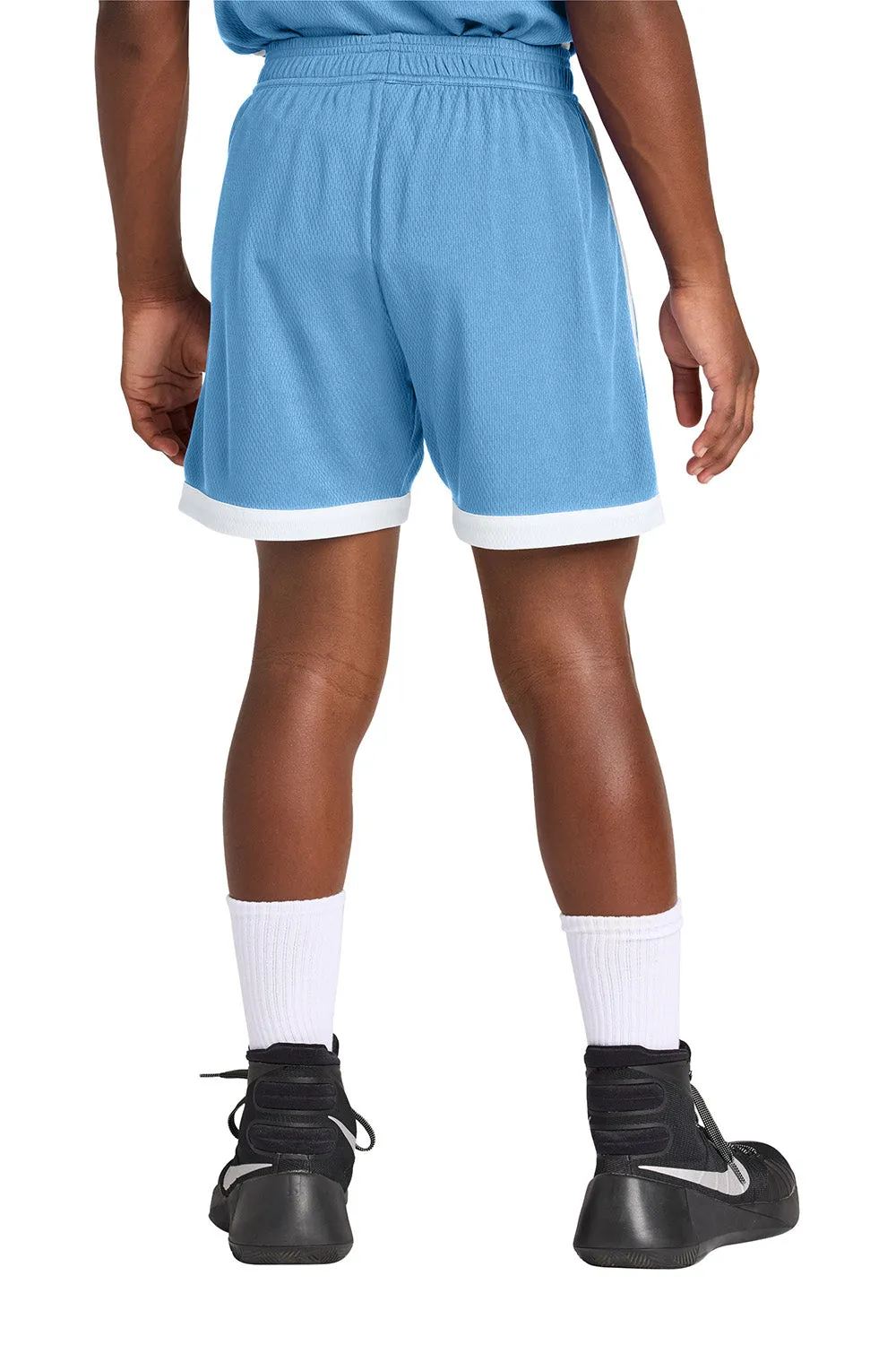Sport-Tek Youth Rival Moisture Wicking Basketball Shorts - Carolina Blue/White Clothing Sport-Tek