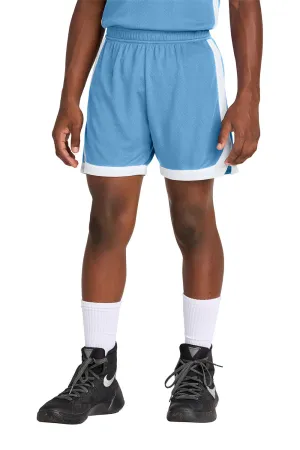 Sport-Tek Youth Rival Moisture Wicking Basketball Shorts - Carolina Blue/White Clothing Sport-Tek