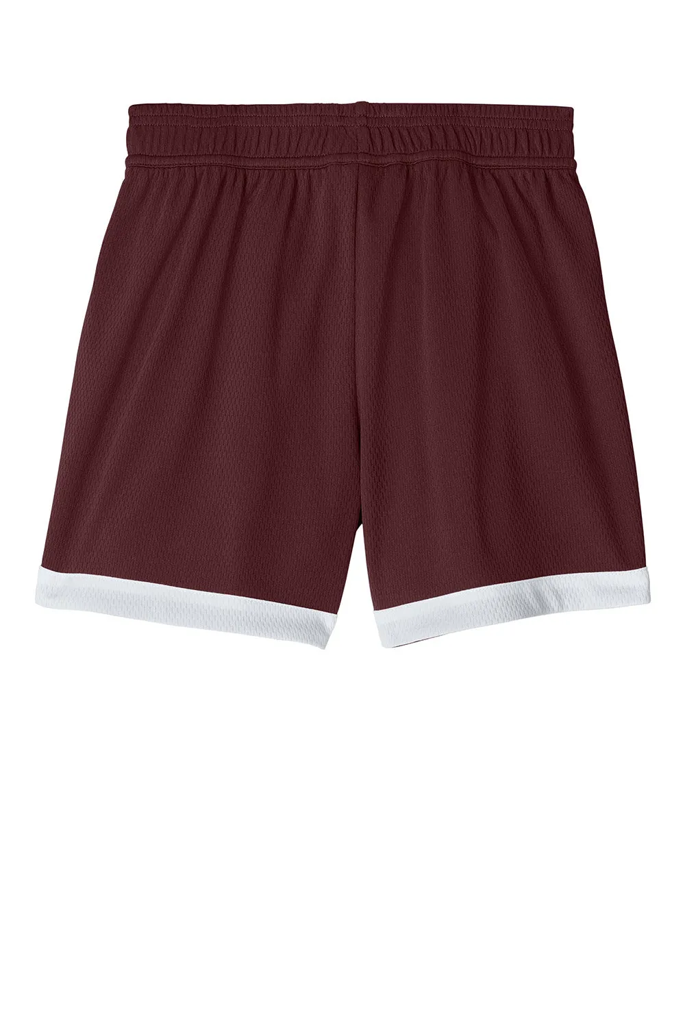 Sport-Tek Youth Rival Moisture Wicking Basketball Shorts - Maroon/White Clothing Sport-Tek