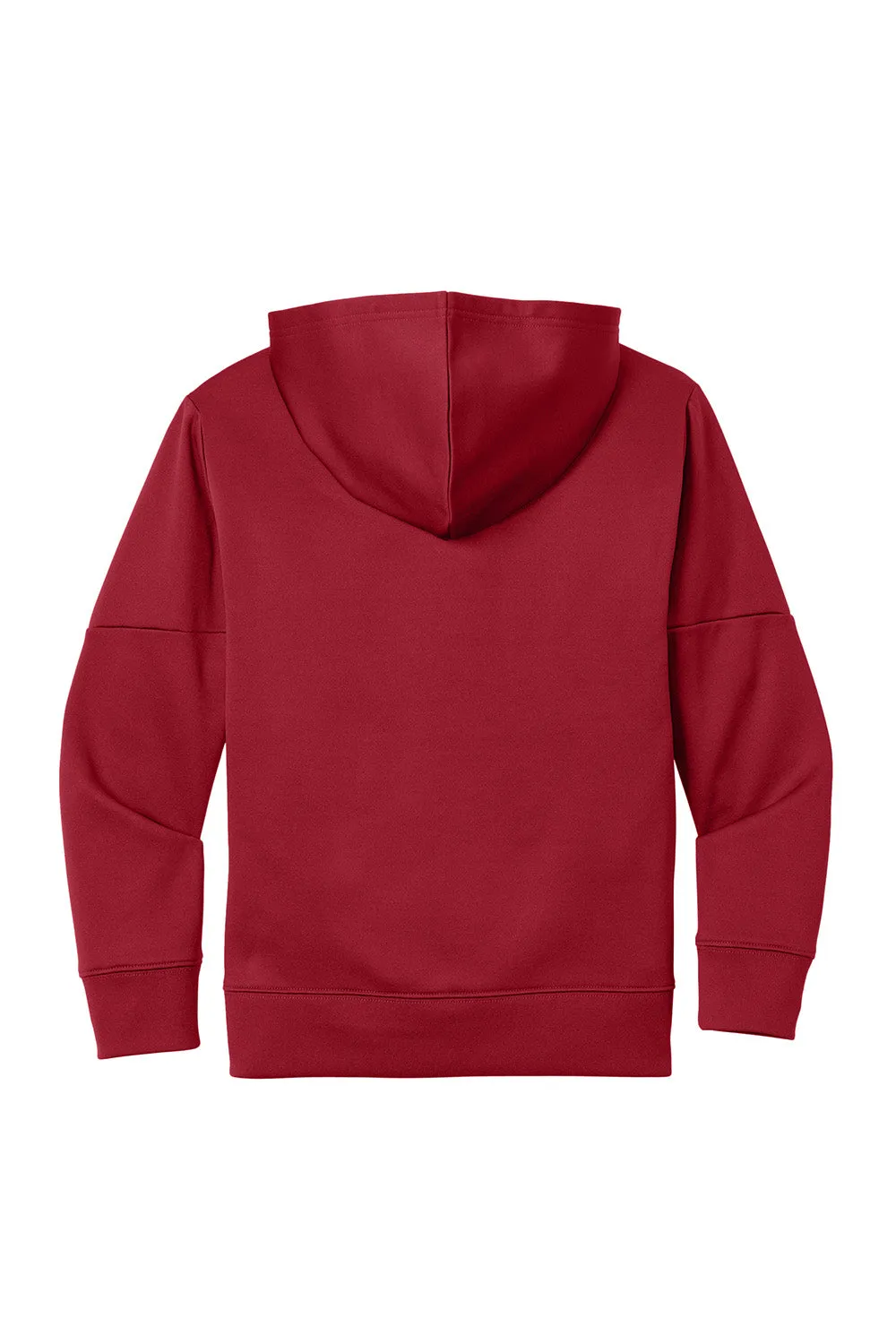Sport-Tek Youth Sport-Wick Moisture Wicking United Fleece Hooded Sweatshirt Hoodie w/ Pouch Pocket - Deep Red/White Clothing Sport-Tek