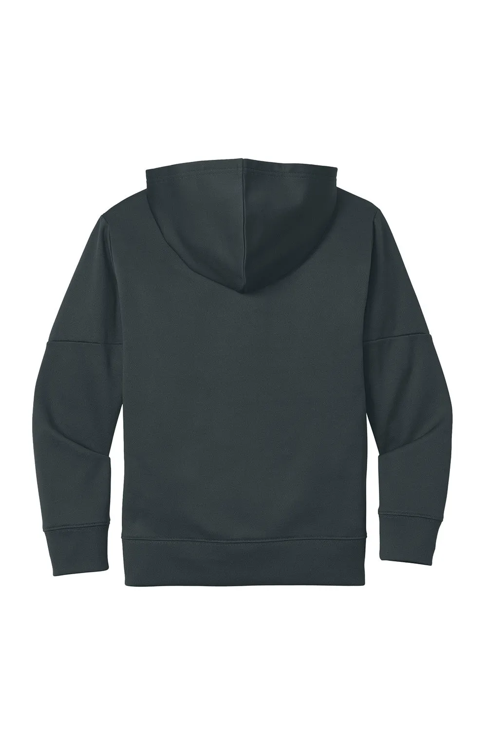 Sport-Tek Youth Sport-Wick Moisture Wicking United Fleece Hooded Sweatshirt Hoodie w/ Pouch Pocket - Iron Grey/White Clothing Sport-Tek
