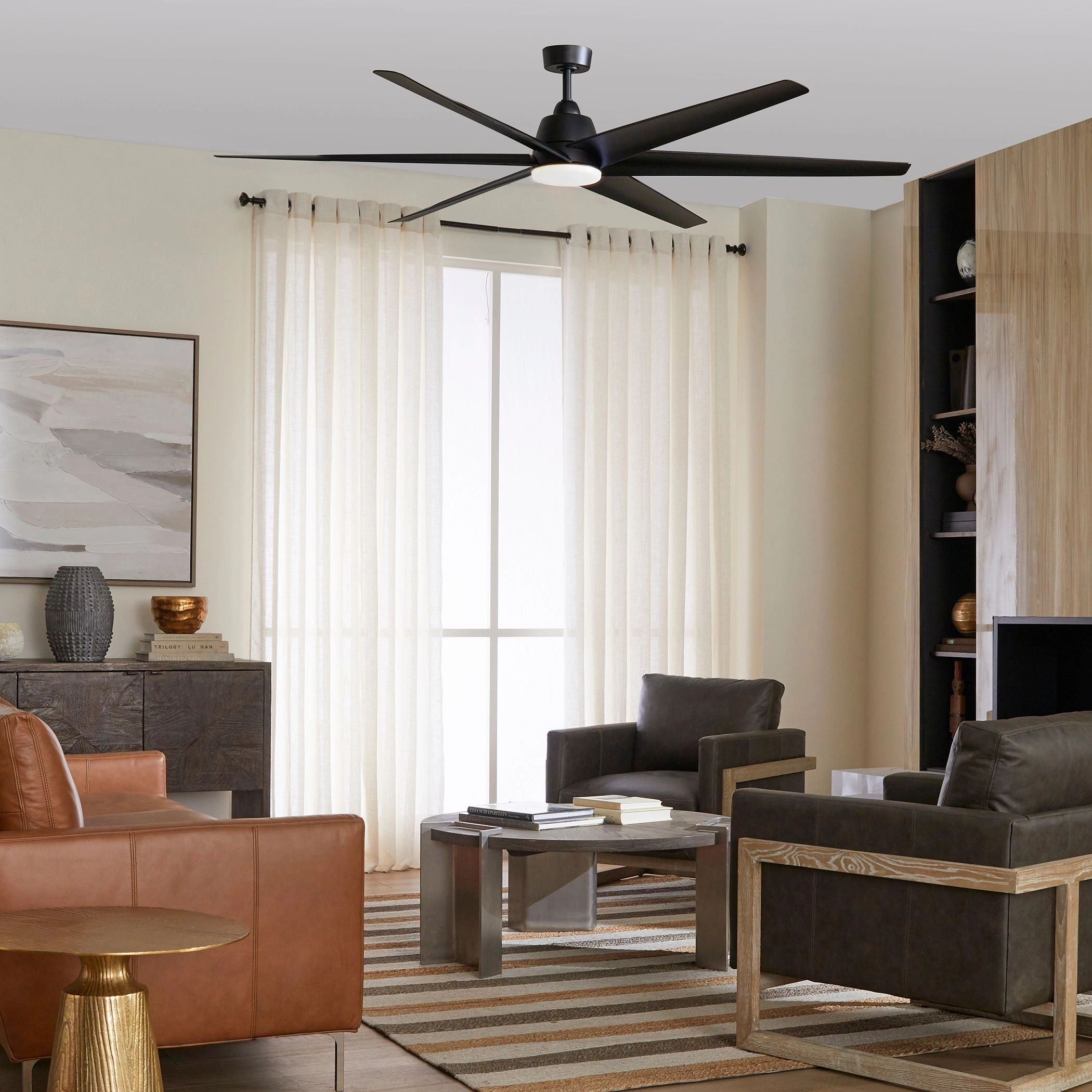 Spree 84"Patio Fan Matte Black