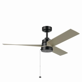 Spyn Lite 52"Ceiling Fan Satin Black stylish medium fans for contemporary homes