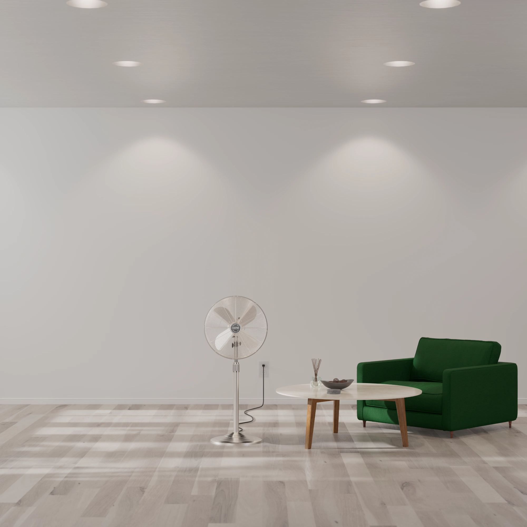 Stand Fan Brushed Nickel