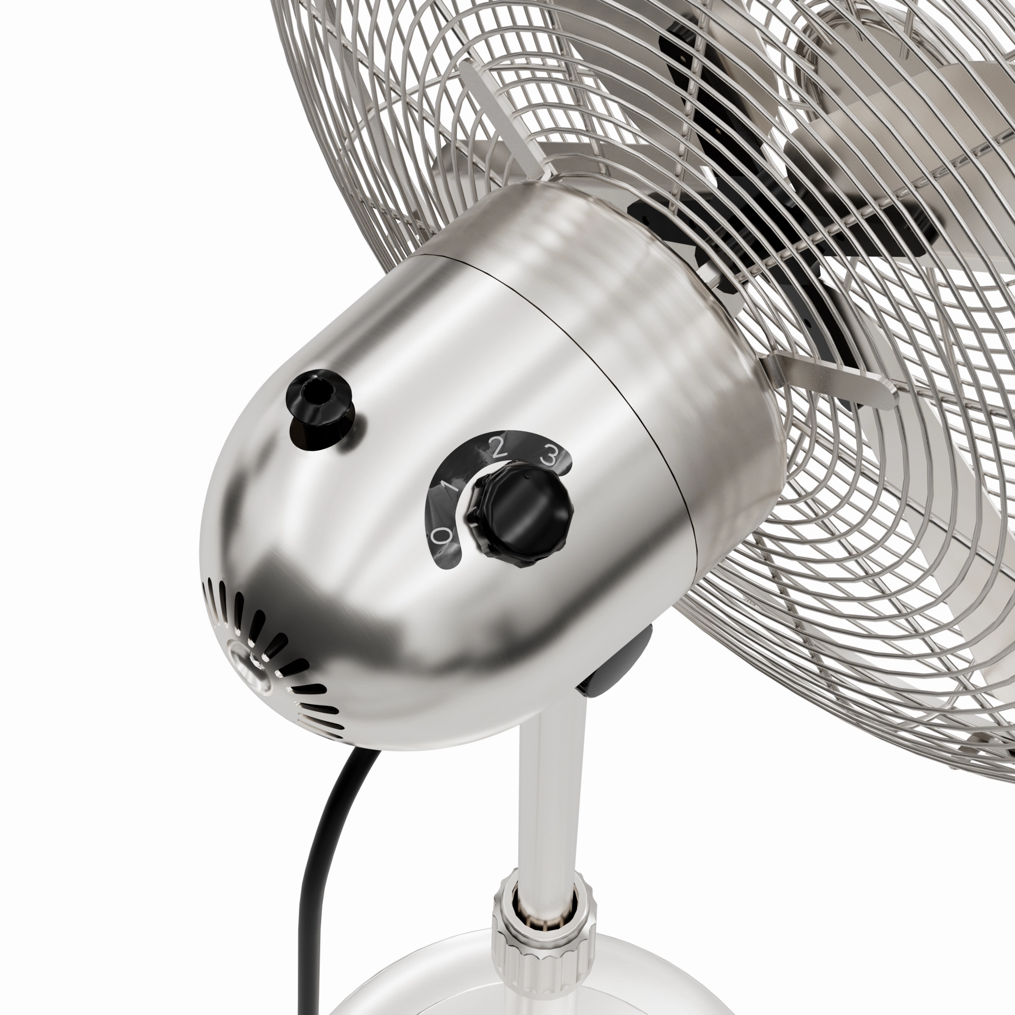 Stand Fan Brushed Nickel