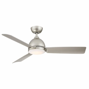 Starboard L 52"Ceiling Fan Brushed Nickel outdoor exterior fans for patio cooling