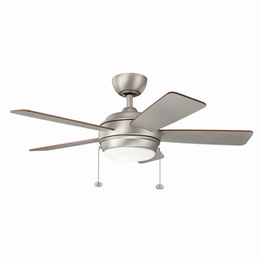 Starkk 42"Ceiling Fan Brushed Nickel quiet small fans for desk or nightstand