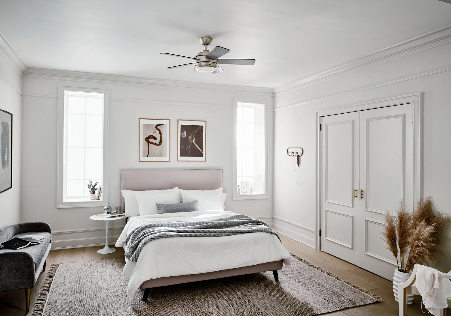 Starkk 42"Ceiling Fan Brushed Nickel