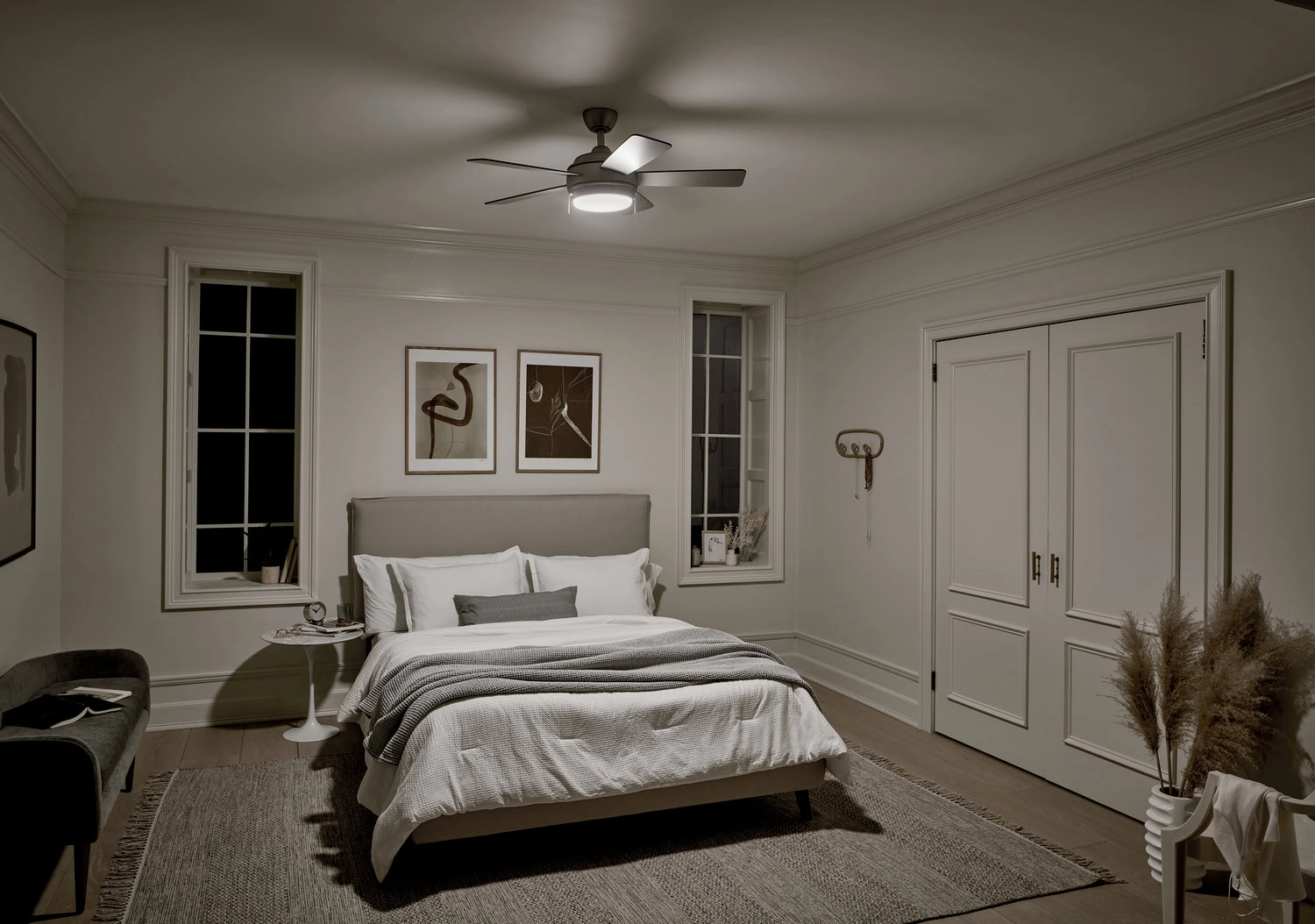 Starkk 42"Ceiling Fan Brushed Nickel