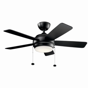 Starkk 42"Ceiling Fan Satin Black lightweight fans for moving around easily