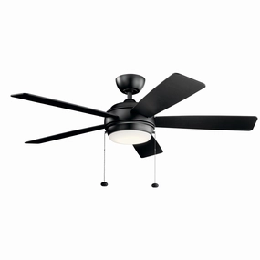 Starkk 52"Ceiling Fan Satin Black modern electric fans for minimalist decor