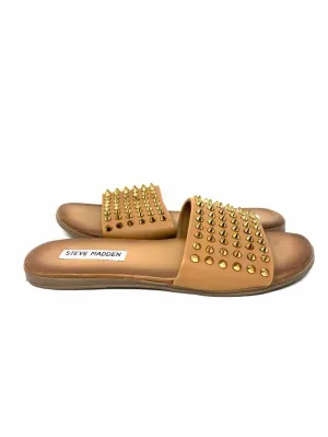 Steve Madden Women's Beige Studded Size 7 Slide