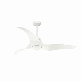 Stingray 60"Ceiling Fan Matte White home fans with built-in timer settings