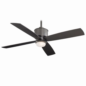 Strata 52"Ceiling Fan Smoked Iron weatherproof fans for outdoor environments