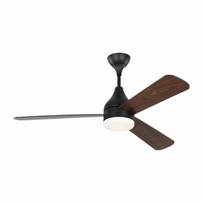 Streaming 52"Ceiling Fan Midnight Black quiet medium fans for living room use