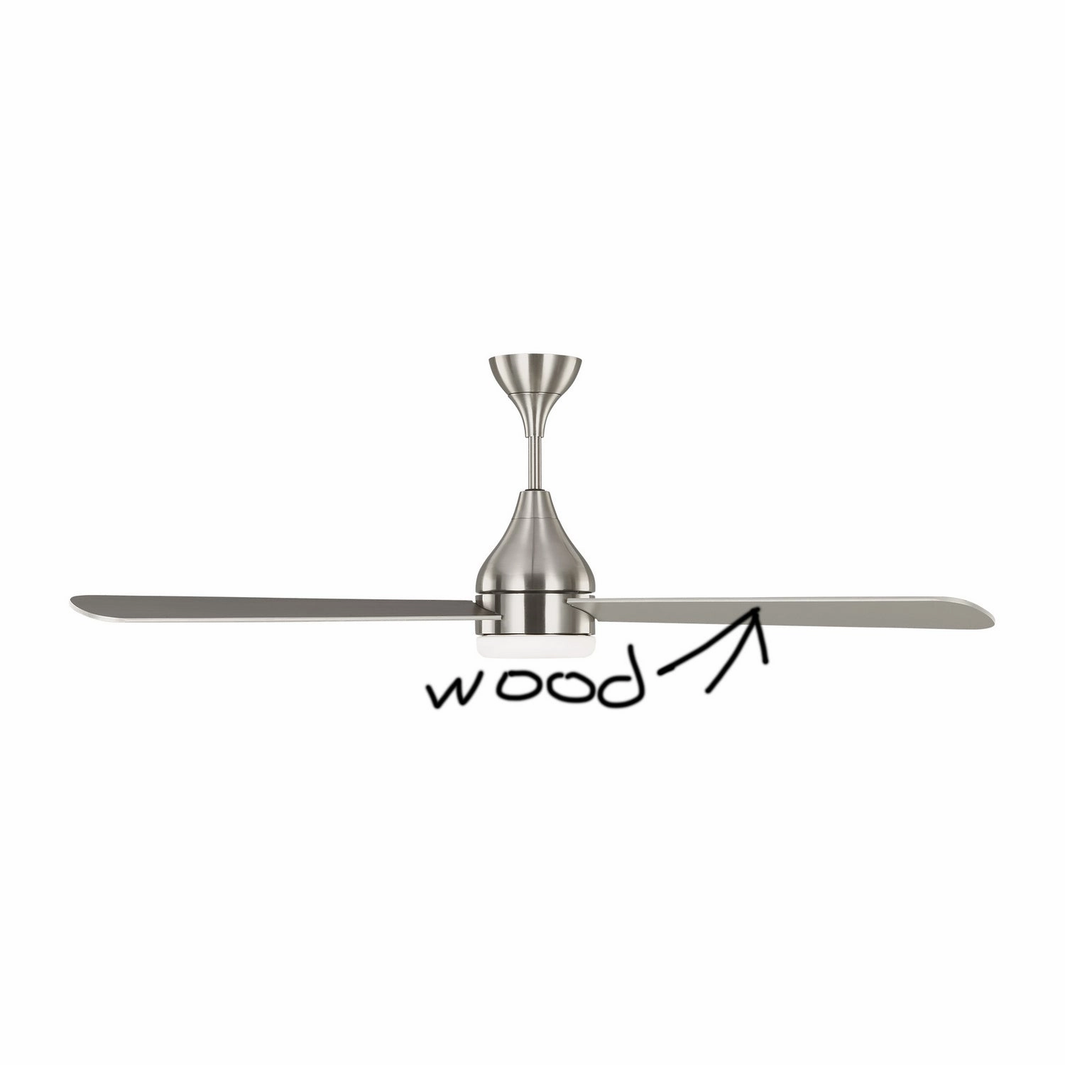 Streaming 60"Ceiling Fan Brushed Steel