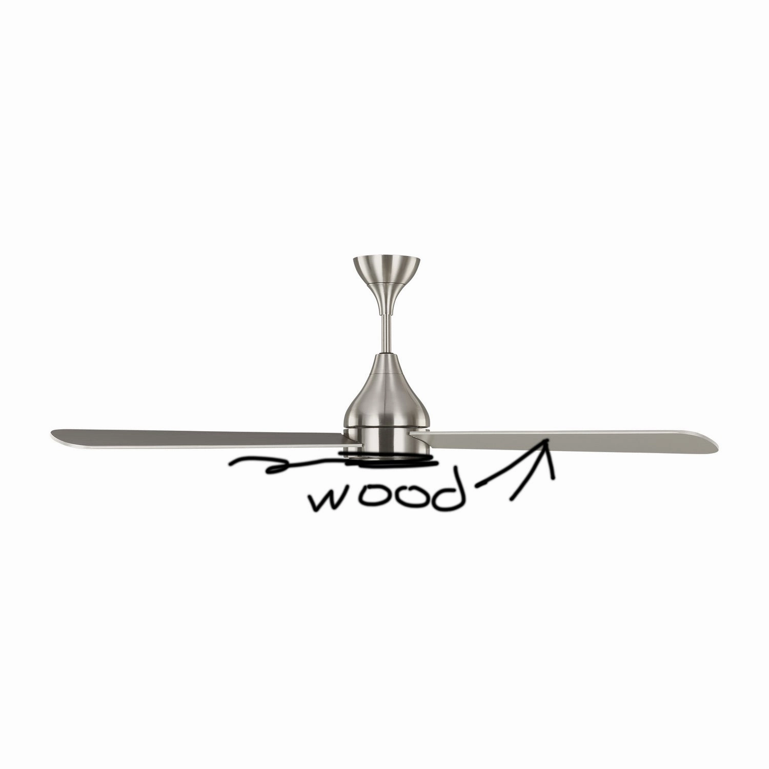 Streaming 60"Ceiling Fan Brushed Steel