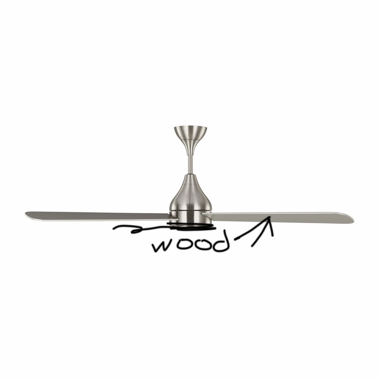 Streaming 60"Ceiling Fan Brushed Steel