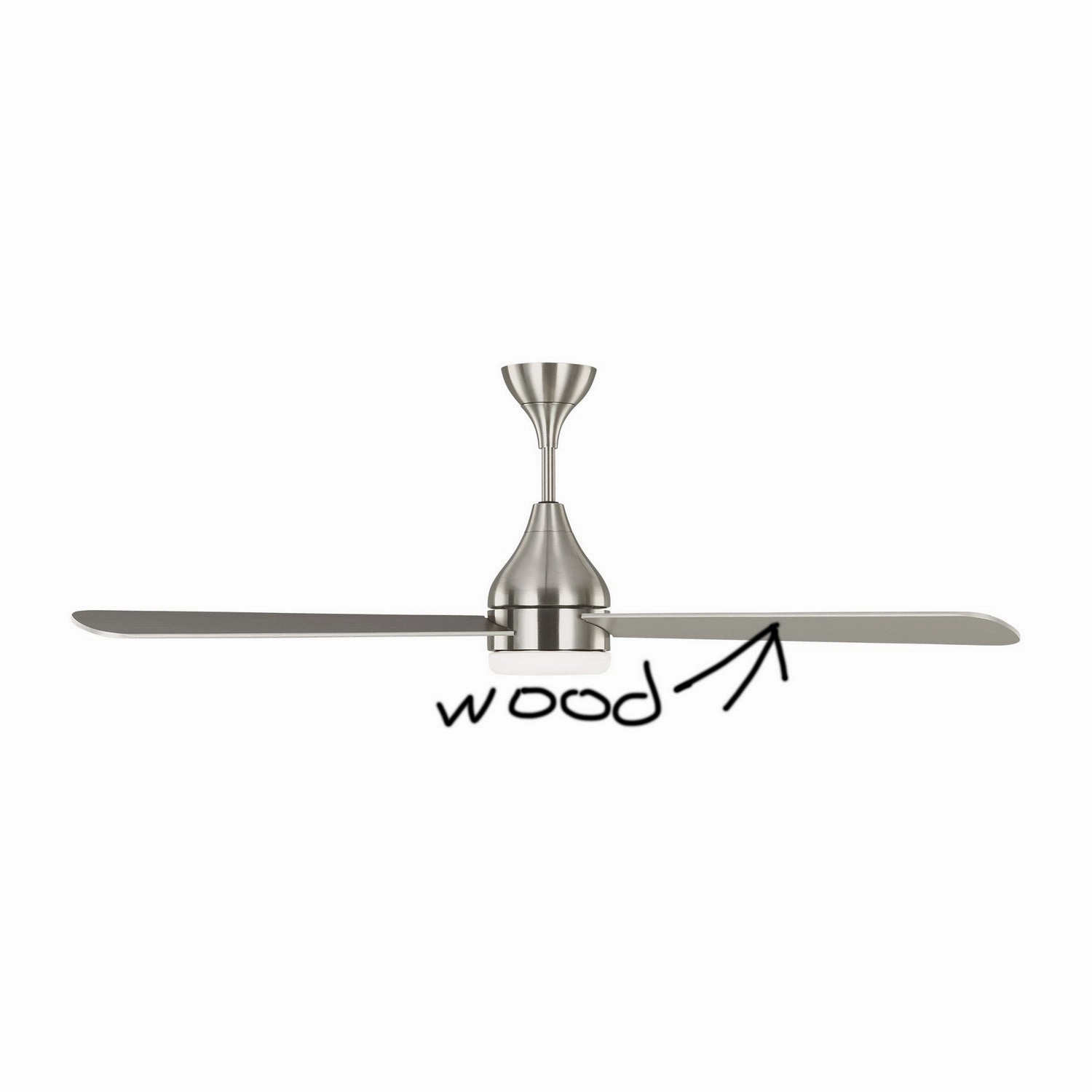Streaming 60"Ceiling Fan Brushed Steel
