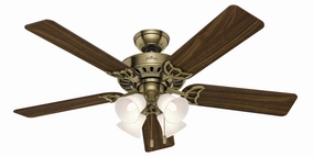 Studio Series 52"Ceiling Fan Antique Brass compact electric fans for small spaces