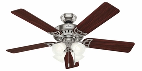 Studio Series 52"Ceiling Fan Brushed Nickel quiet medium fans for living room use