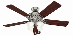 Studio Series 52" Ceiling Fan in Brushed Nickel Modern ceiling fan for home cooling