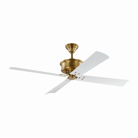 Subway 56"Ceiling Fan Hand Rubbed Antique Brass quiet electric fans for home use