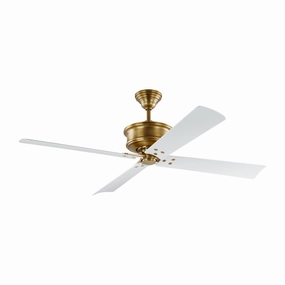 Subway 56"Ceiling Fan Hand Rubbed Antique Brass modern medium fans for everyday cooling