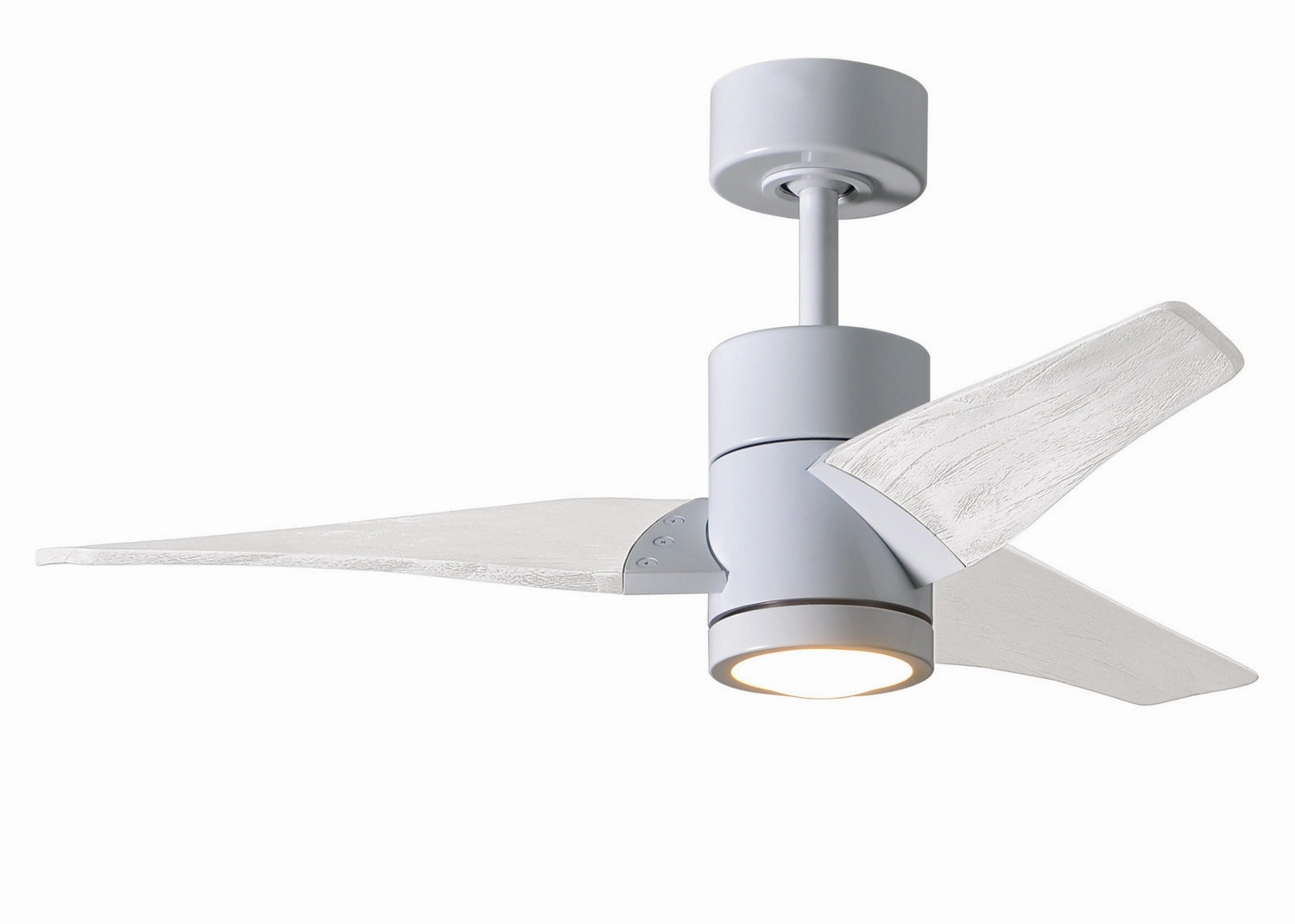 Super Janet 42"Ceiling Fan Gloss White quiet small fans for desk or nightstand