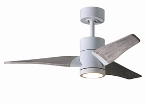 Super Janet 42"Ceiling Fan Gloss White quiet small fans for desk or nightstand