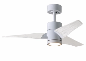Super Janet 42"Ceiling Fan Gloss White quiet small fans for desk or nightstand
