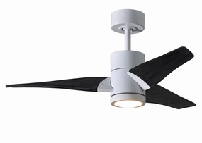 Super Janet 42"Ceiling Fan Gloss White quiet small fans for desk or nightstand