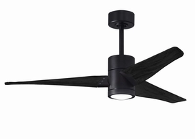 Super Janet 52"Ceiling Fan Matte Black quiet electric fans for home use