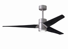Super Janet 60"Ceiling Fan Brushed Nickel oscillating electric fans for full room circulation