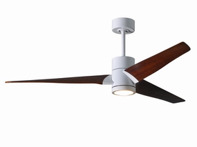 Super Janet 60"Ceiling Fan Gloss White indoor electric fans with remote control
