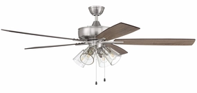 Super Pro 104 60"Ceiling Fan Brushed Polished Nickel quiet electric fans for home use