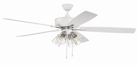 Super Pro 104 60"Ceiling Fan White/Polished Nickel affordable medium fans for summer