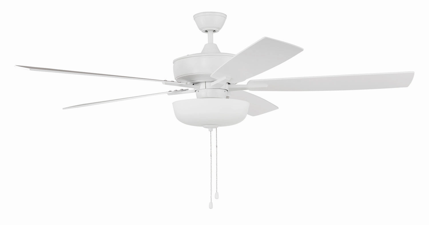 Super Pro 111 60"Ceiling Fan White low-noise fans for peaceful environments