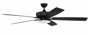 Super Pro 112 60" Ceiling Fan in Flat Black quiet indoor fans for bedrooms and offices