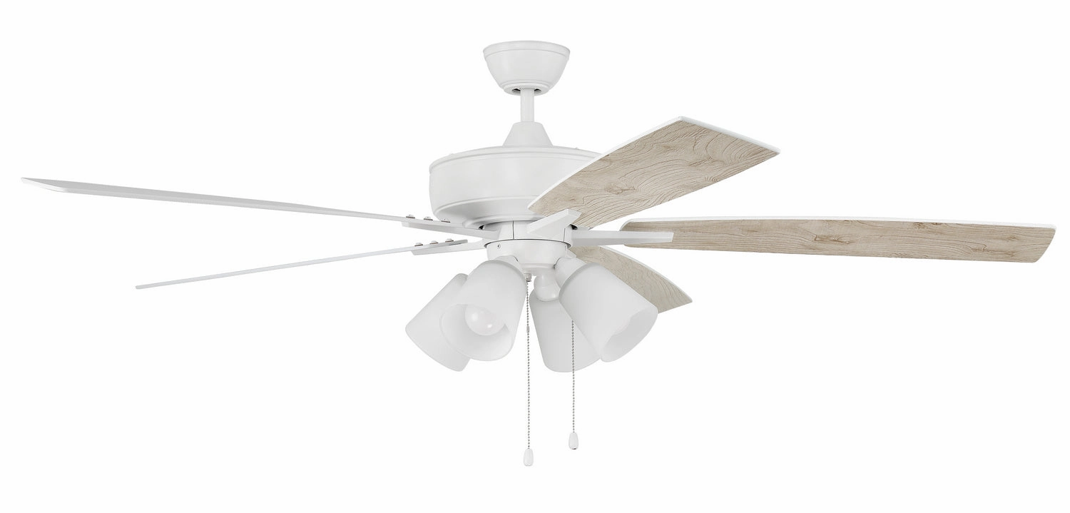 Super Pro 114 60"Ceiling Fan White