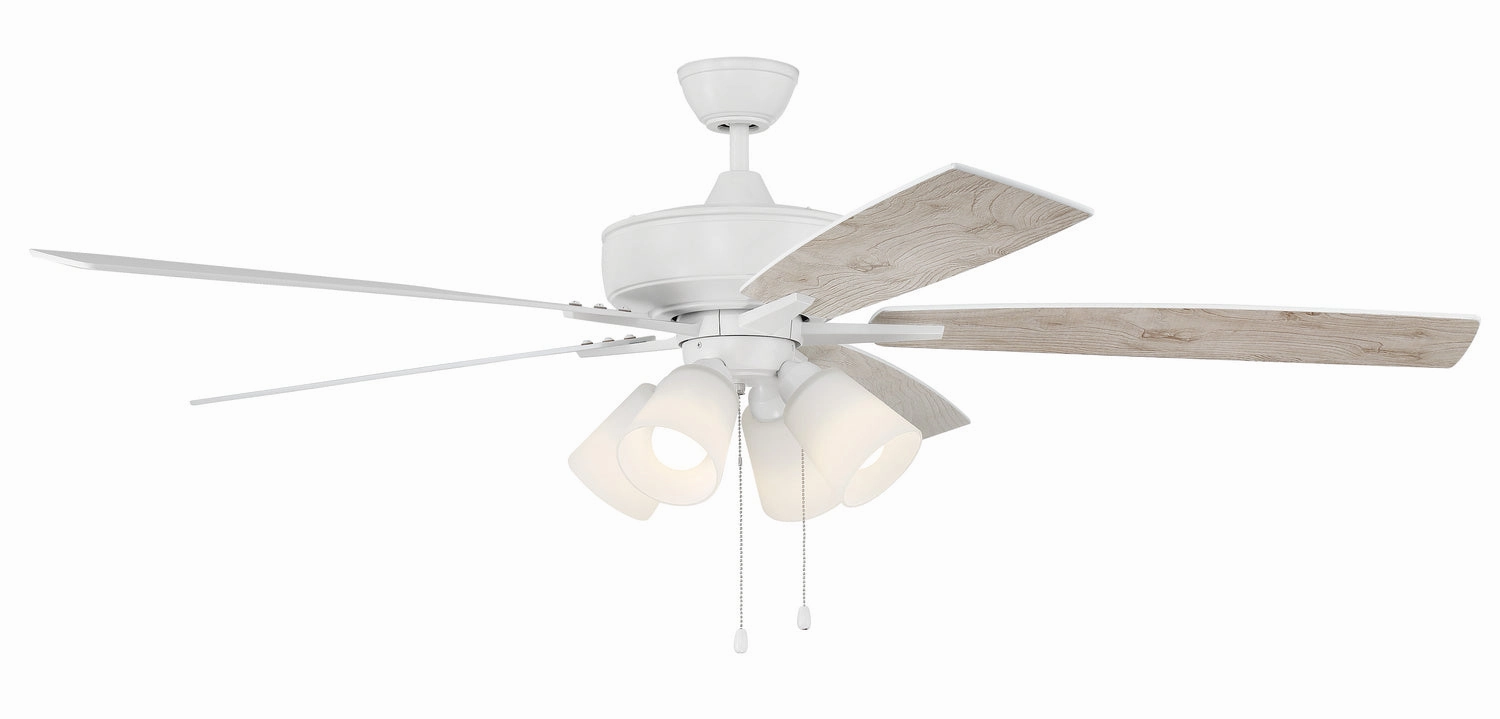 Super Pro 114 60"Ceiling Fan White