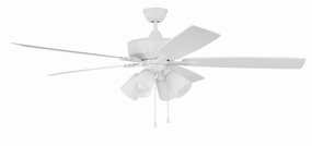Super Pro 114 60"Ceiling Fan White energy-efficient medium fans with remote