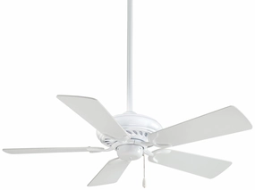 Supra 44" 44"Ceiling Fan White lightweight fans for moving around easily