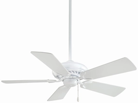 Supra 44" 44"Ceiling Fan White compact small fans for bedrooms